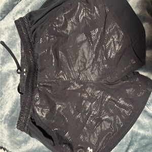 Under Armour Black Athletic Shorts with Textured Sheen